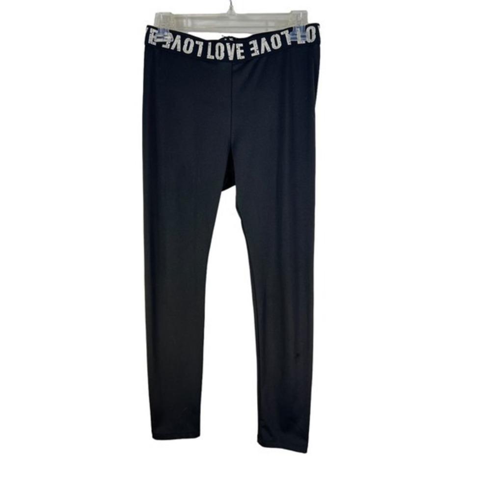 Bozzolo Womens Large Black /White Love Letter‎ Print Leggings